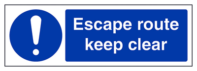 Escape Route Keep Clear Landscape