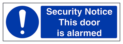 Security Notice This Door Is Alarmed Landscape