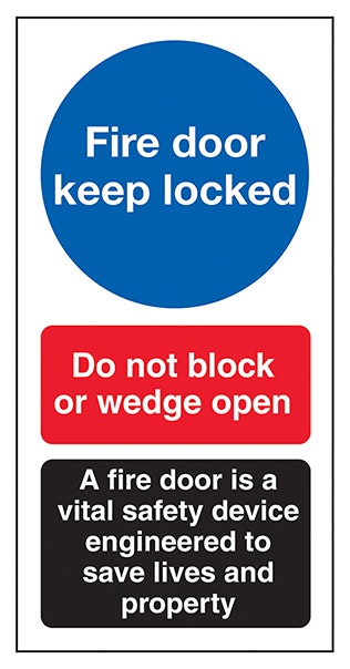 Fire Door Keep Locked Do Not Block A Fire Door