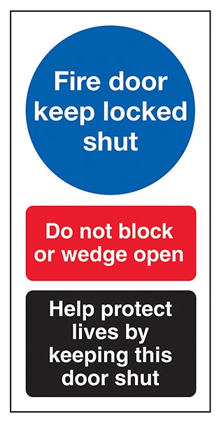 Fire Door Keep Locked Shut Do Not Block Help Protect Lives