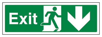 Exit Arrow Down Landscape