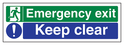 Emergency Exit Keep Clear Landscape