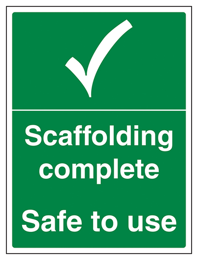 Scaffolding Complete Safe To Use Portrait