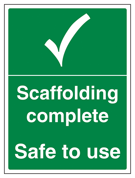 Scaffolding Complete Safe To Use Portrait
