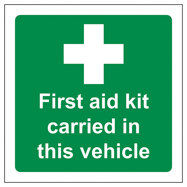 This Vehicle Carries A First Aid Kit