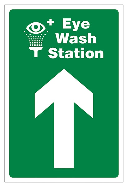 Eye Wash Station Arrow Up