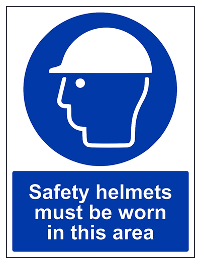Safety Helmets Must Be Worn In This Area