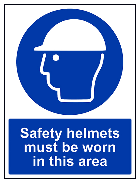 Safety Helmets Must Be Worn In This Area