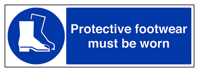 Protective Footwear Must Be Worn Landscape