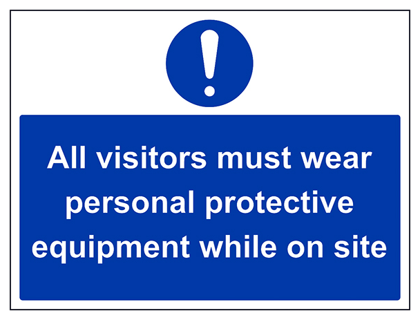 All Visitors Must Wear Ppe Large Landscape
