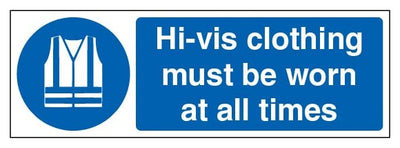 H Vis Clothing Must Be Worn At All Times Landscape