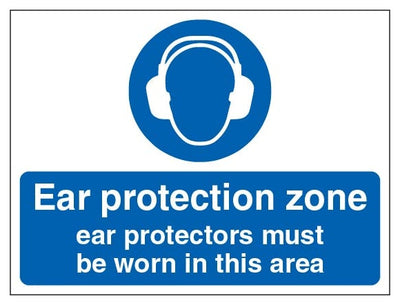 Ear Protection Zone Ear Protectors Must Be Worn In This Area Landscape