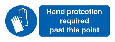 Hand Protection Required Past This Point Landscape