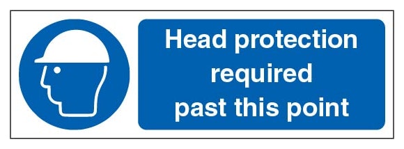 Head Protection Required Past This Point Landscape