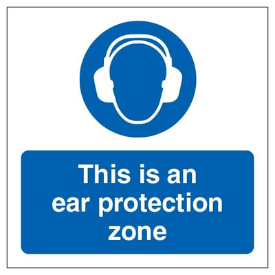This Is An Ear Protection Zone Square
