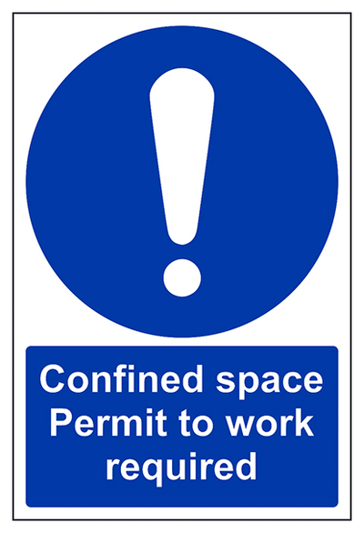 Confined Space Permit To Work Required Portrait