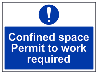 Confined Space Permit To Work Required Large Landscape