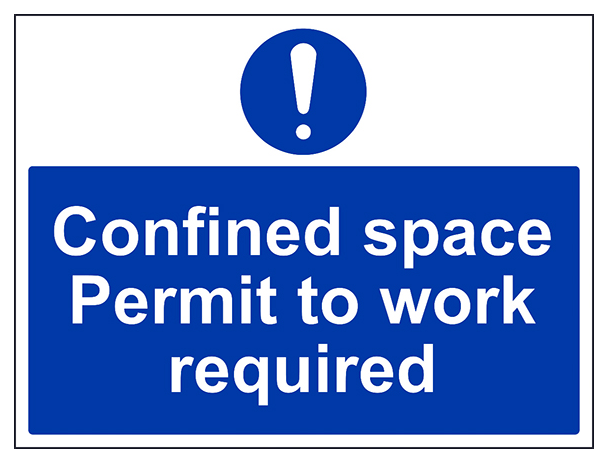 Confined Space Permit To Work Required Large Landscape