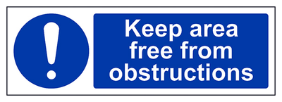 Keep Area Free From Obstructions