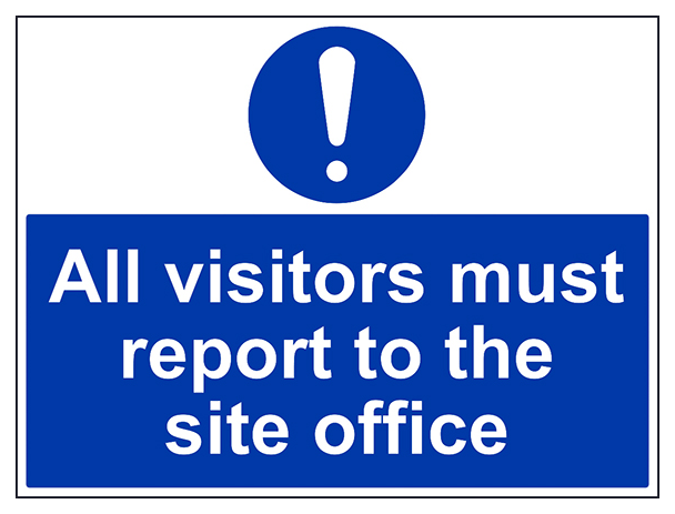 Visitors Report To Site Office Large Landscape