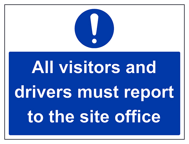 Visitors And Drivers Report To Site Office