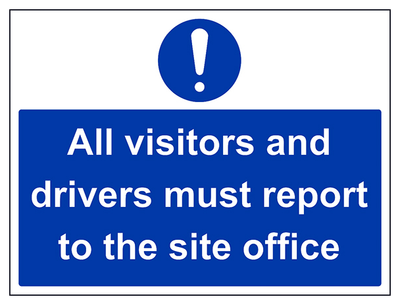 Visitors And Drivers Report To Site Office