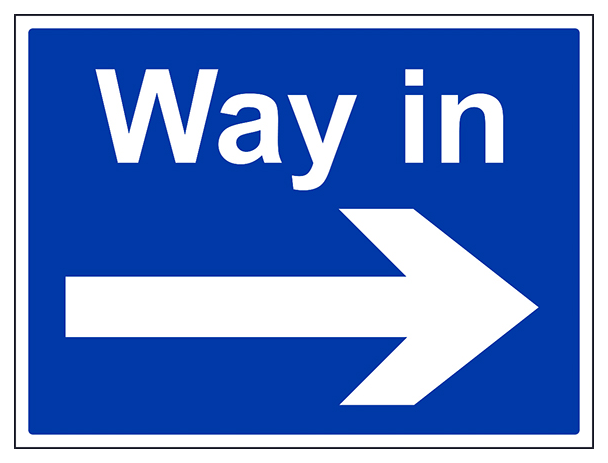 Way In Arrow Right Large Landscape