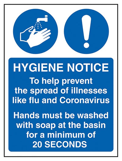 Hygiene Notice Prevent Flu And Coronavirus