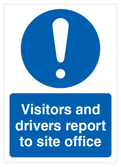 Visitors And Drivers Report To Site Office A4