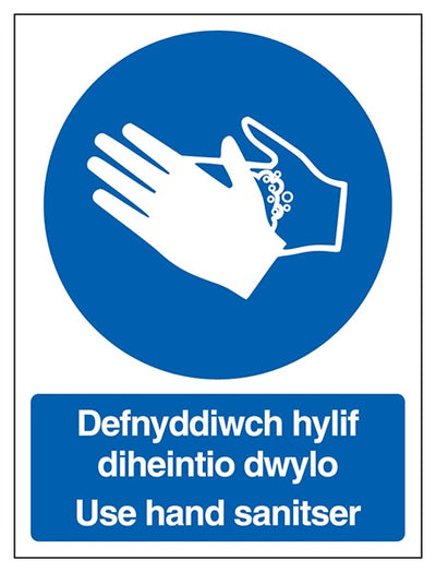 Welsh English Use Hand Sanitiser