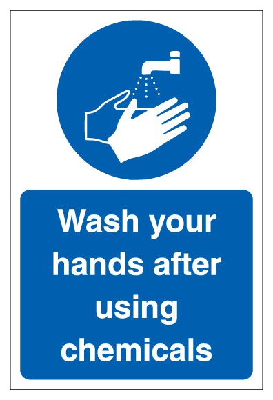 Wash Your Hands After Using Chemicals