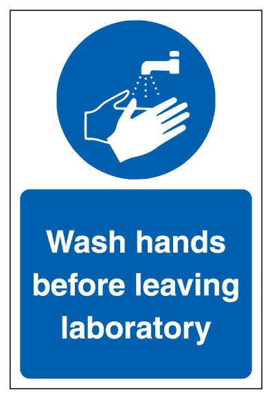 Wash Hands Before Leaving Laboratory
