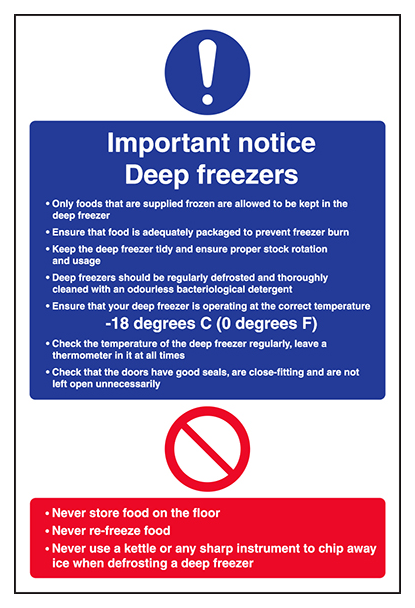 Important Notice Deep Freezers Portrait