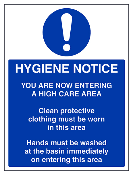 Hygiene Notice Portrait