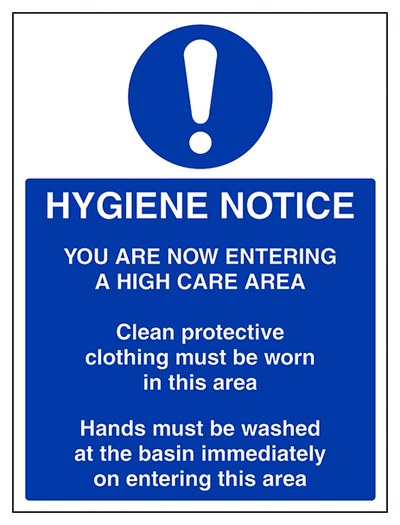 Hygiene Notice Portrait