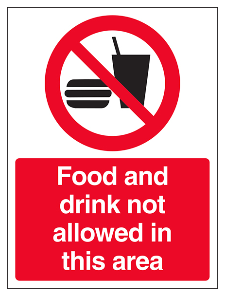 Food And Drink Not Allowed In This Area Portrait