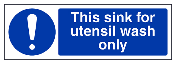 This Sink For Utensil Wash Only Landscape