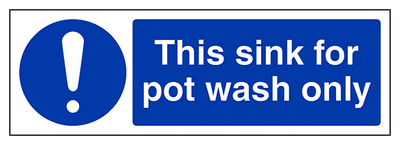 This Sink For Pot Wash Only Landscape