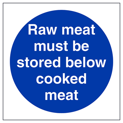 Raw Meat Must Be Stored Below Cooked Meat