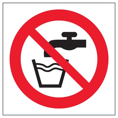 Not Drinking Water Symbol