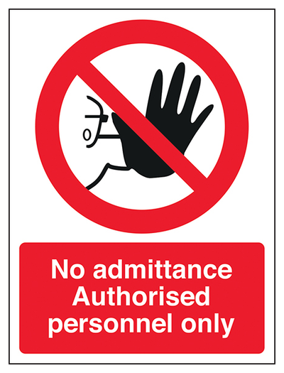Authorised Personnel Only Portrait