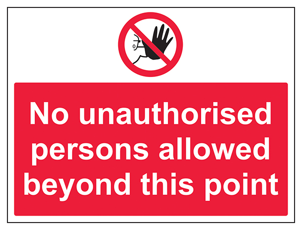 No Unauthorised Persons Allowed