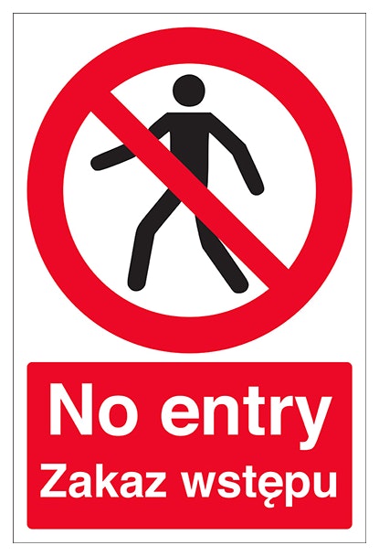 English Polish No Entry
