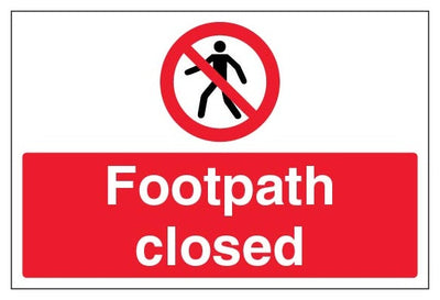 Footpath Closed Large Landscape