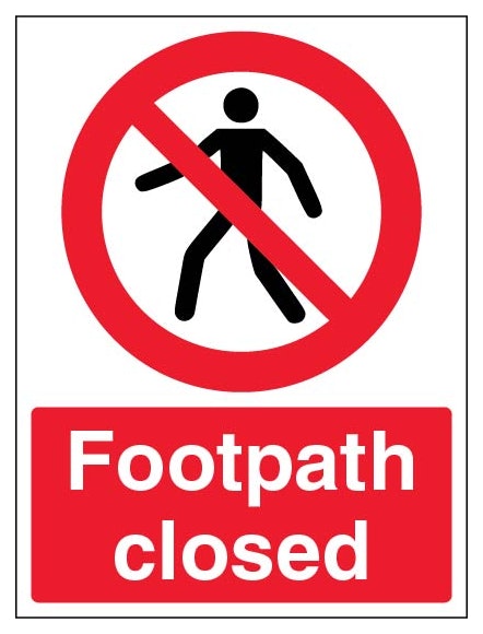 Footpath Closed Portrait