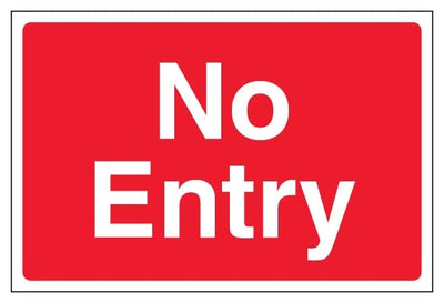 No Entry Red Large Landscape