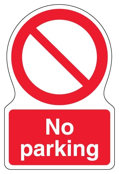 No Parking Shaped Sign