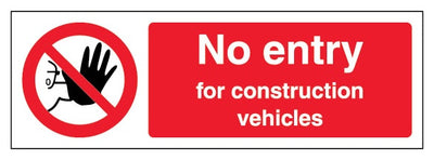 No Entry For Construction Vehicles Narrow Landscape
