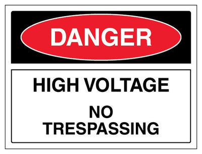 Danger High Voltage No Trespassing Landscape