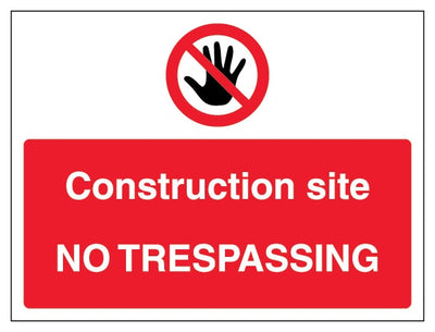 Construction Site No Trespassing Landscape